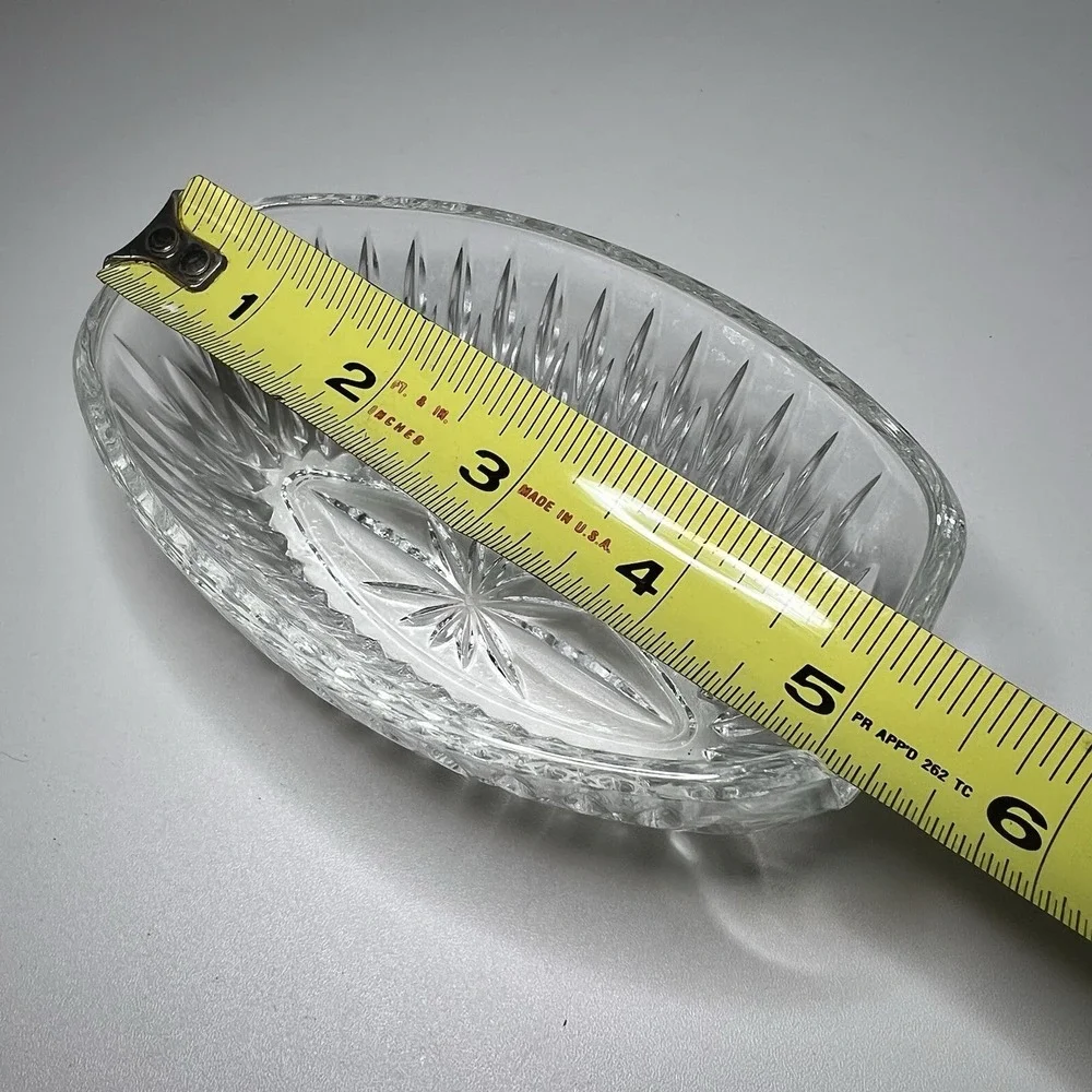Princess House Vintage Crystal Spoon‎ Fork Silverware Holder Royal Highlights